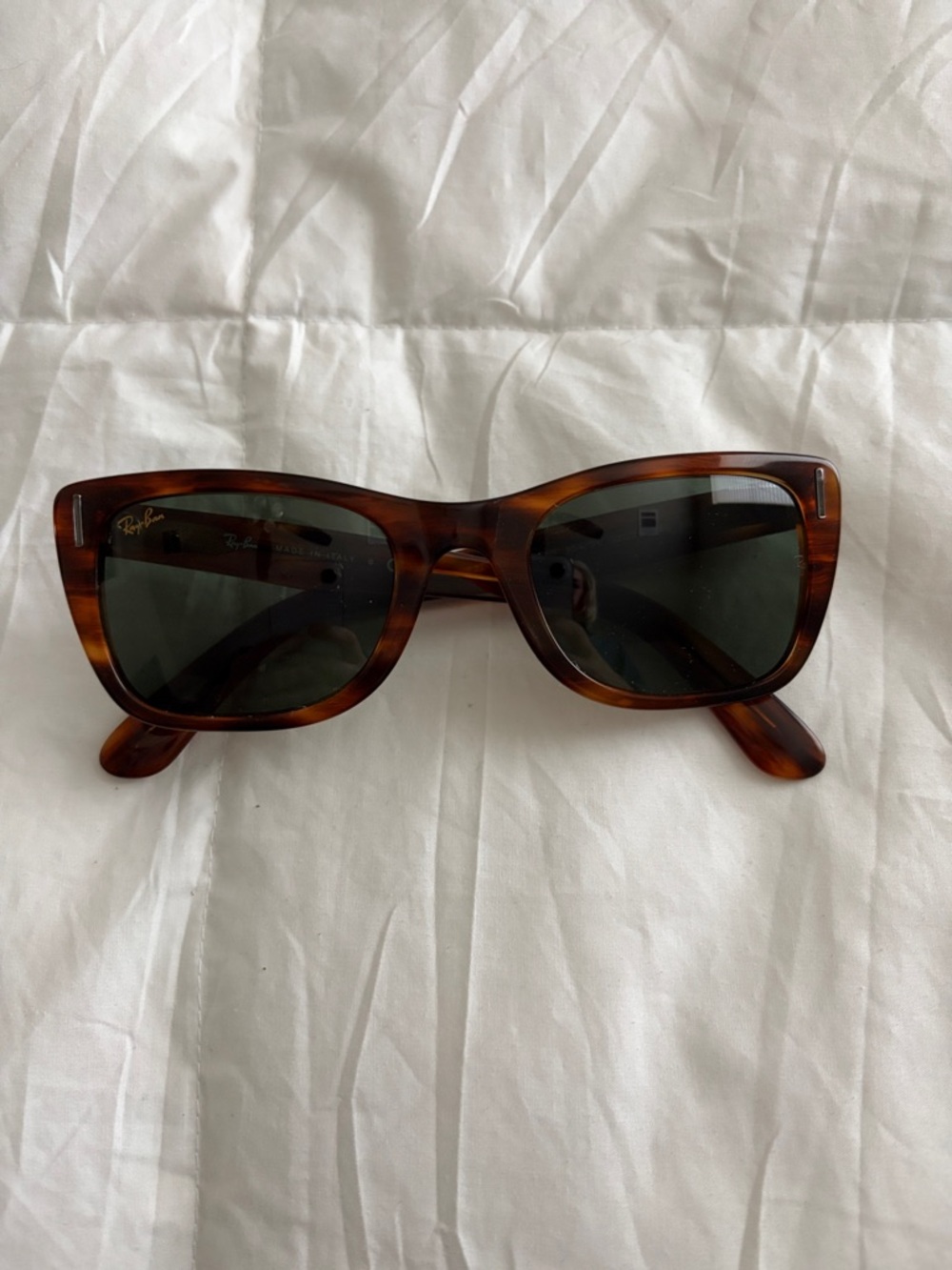 Ray-Ban RB2248 Caribbean Tortoiseshell Sunglasses - Brown Frame / Green Lenses